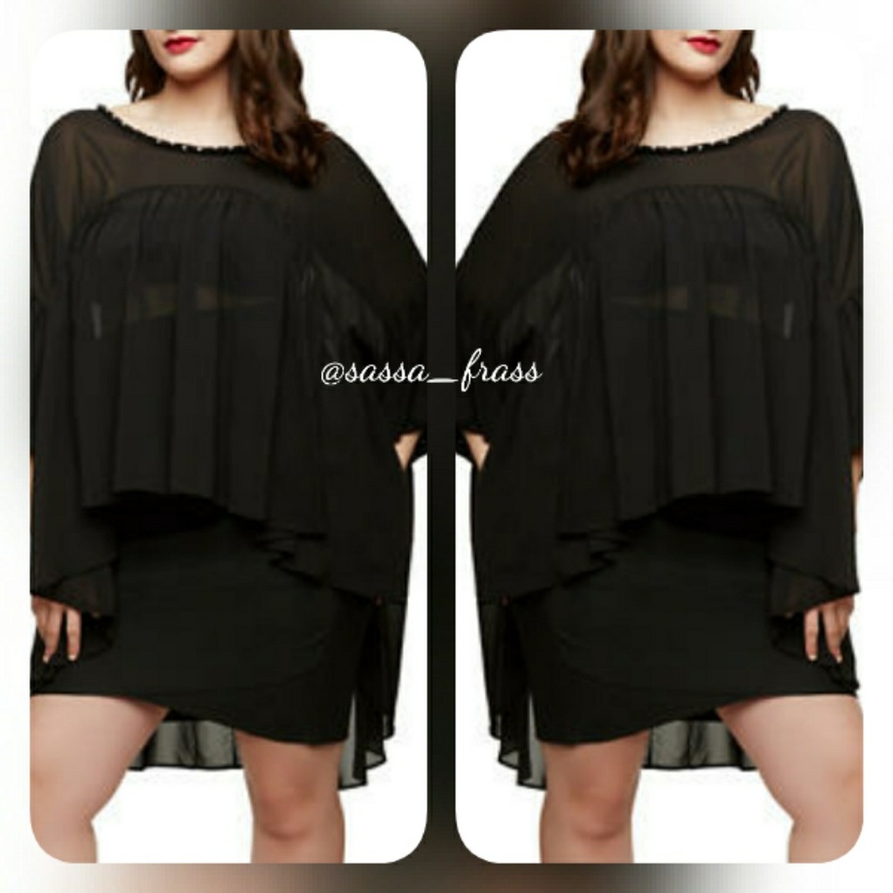 Plus Chiffon Top, Size 2X NWT